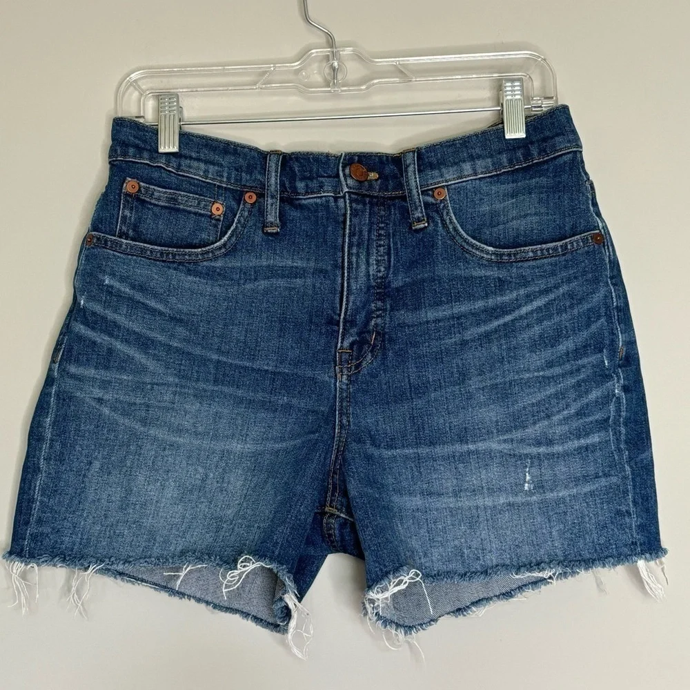 Madewell High-Rise Denim Shorts in Glenoaks Wash: Cutoff Edition, Size 28